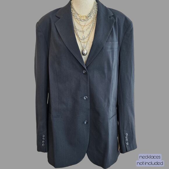 TOPSHOP NWT Blue Oversized Grandpa Blazer Women's Sz. 8 - Picture 1 of 6